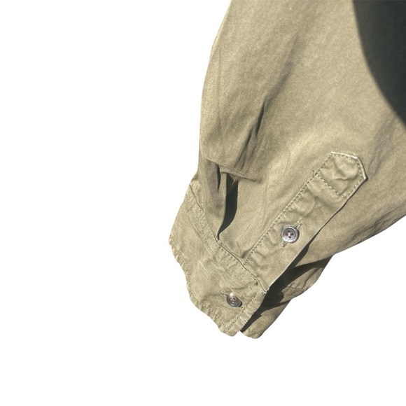 Banana Republic “Dillon” Olive Classic Fit Utility Military Shacket Shirt, XL - Picture 5 of 8